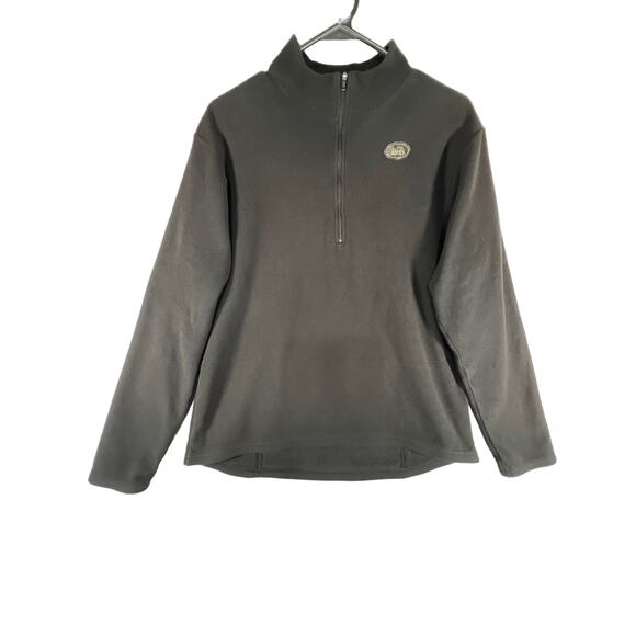 Vintage REI Men's Black 1/4 Zip Performance Pullover w/ Back Pocket Size: M - Picture 1 of 7